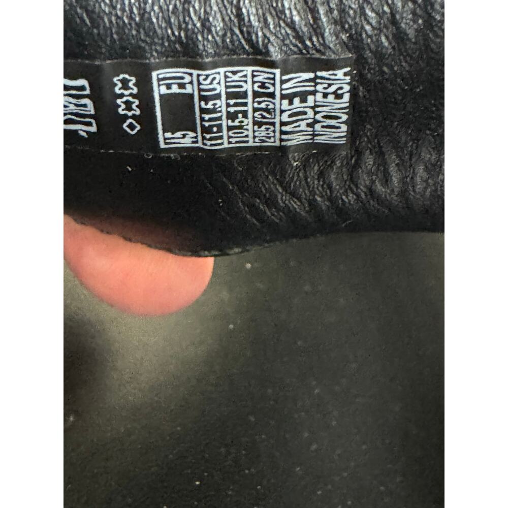 ECCO 2nd Cozmo Men's Black Leather Slide Sandals H-Strap Size EU 45 US 11-11.5 - Picture 6 of 13